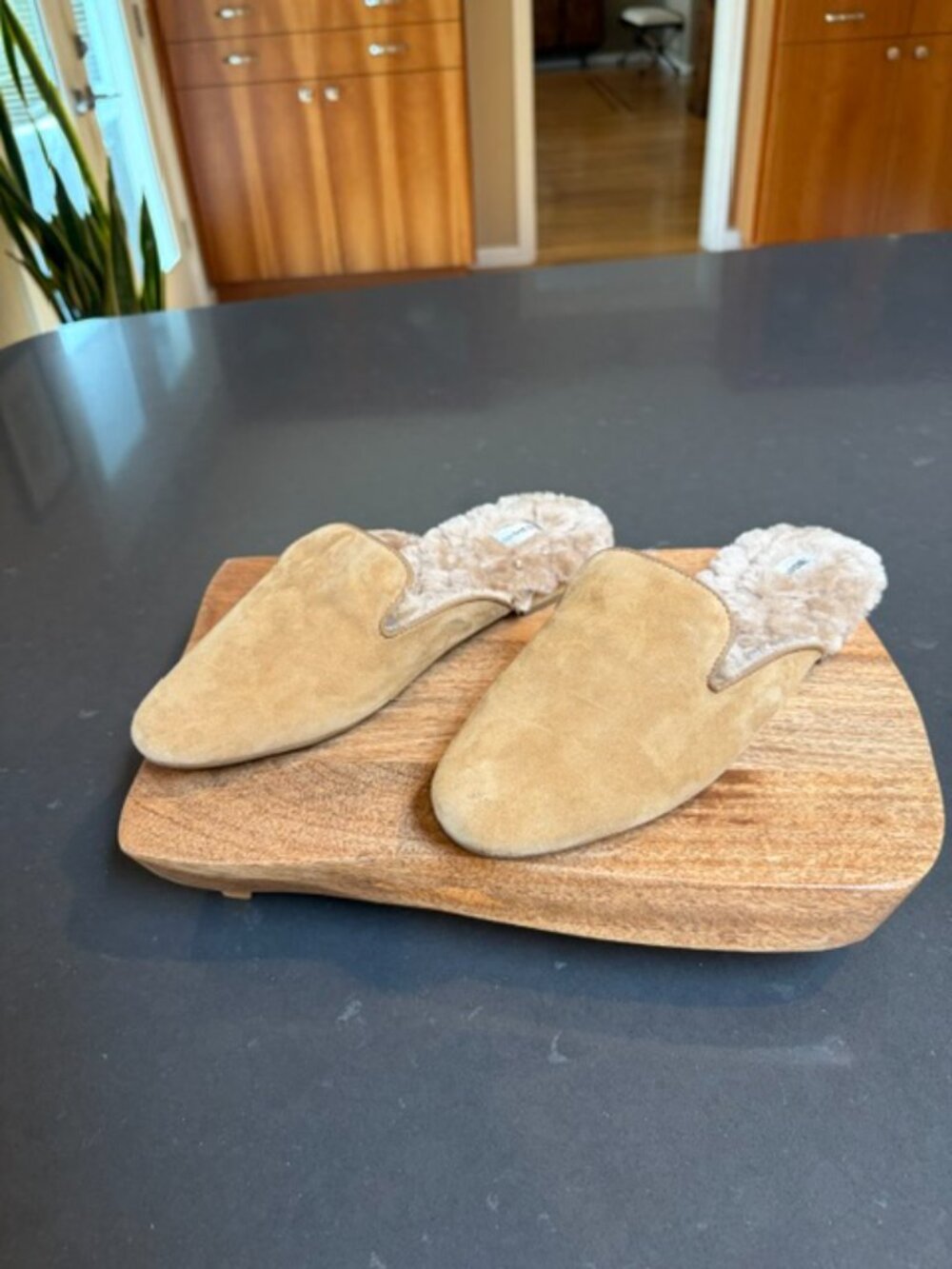 BIRDIES Phoebe Shearling Mule Slipper Size 8 Tan - Picture 4 of 9